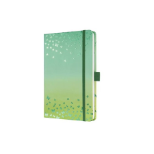 SIGEL Jolie Butterfly Confetti 96 lapos 135x203mm vonalas jegyzetfüzet - Lime mintás (JN347) füzet