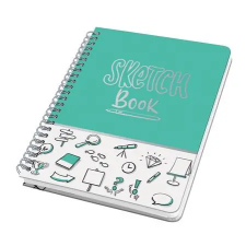 SIGEL Spirálfüzet, 162x215 mm, pontrácsos, 60 lap, keményfedeles, SIGEL "Jolie", Sketch Book füzet
