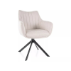 Signal Azalia Velvet Forgó Bársony Étkezőszék Világos Bézs