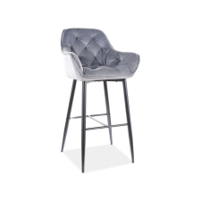 Signal Bárszék CHERRY H-1 VELVET FEKETE VÁZ/SZÜRKE BLUVEL 14 bútor
