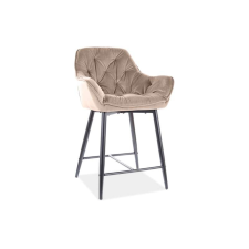 Signal Bárszék CHERRY H-2 VELVET FEKETE VÁZ/BÉZS BLUVEL 28 bútor