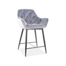 Signal Bárszék CHERRY H-2 VELVET FEKETE VÁZ/SZÜRKE BLUVEL 14 bútor