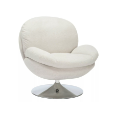 Signal Brigitte Króm Forgó Fotel Brego Szövettel Világos Bézs bútor