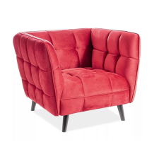 Signal Castello Velvet Bordó Bársony Fotel Wenge Lábakkal bútor