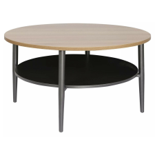 Signal Ella Kerek Dohányzóasztal Laminált Tölgy-Fekete Kétszintes bútor