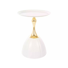 Signal Fém Dohányzóasztal - Kerek - Fehér-Arany - 38cm bútor