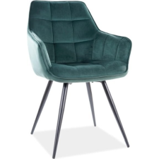 SIGNAL MEBLE Lilia Bluvel Bársony Étkezőszék Zöld Fém Vázzal (LILIAVCZ) bútor