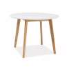 Signal Mosso II Kerek MDF Étkezőasztal Fehér Tölgy Skandináv