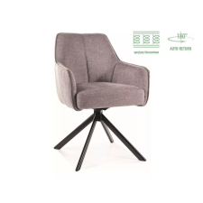 Signal Notti Brego Forgó Szék Szürke Szövet Fekete Fém Vázzal bútor