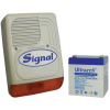 Signal PS-128A kültéri hang-fényjelző 4Ah akkumulátorral