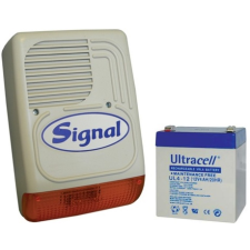 Signal PS-128A kültéri hang-fényjelző 4Ah akkumulátorral biztonságtechnikai eszköz