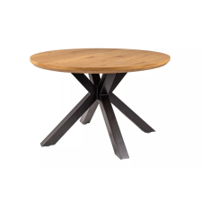 Signal Ritmo Kerek Tölgy Étkezőasztal Fekete Pókláb Vázzal bútor