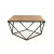 Signal Silver A Artisan Tölgy Négyzetes Dohányzóasztal Geometrikus Fém Vázzal