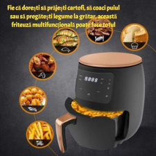 SIKS forrólevegős olajsütő, DIGITÁLIS, 2400 W-os sütési funkció, sütés 6l, fekete fritőz