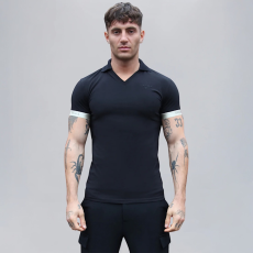  Siksilk Black Polo T-Shirt