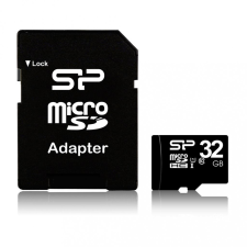 Silicon Power 32GB microSDHC Silicon Power CL10 + adapter (SP032GBSTH010V10SP) memóriakártya