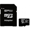 Silicon Power 64GB Micro SDHC UHS-I + SD adapter - SP064GBSTXBU1V10SP