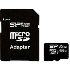 Silicon Power 64GB Micro SDHC UHS-I + SD adapter - SP064GBSTXBU1V10SP memóriakártya