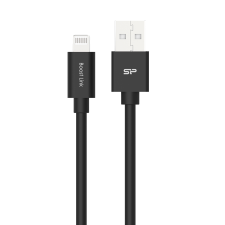 Silicon Power Boost Link PVC LK15AL USB-A apa - Lightning apa Adat és töltő kábel - Fekete (1m) kábel és adapter