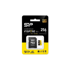Silicon Power MicroSD kártya - 256GB microSDXC UHS-I U3, 3D TLC NAND (170/150 MB/s A2/V30) DDR200 transfer rate memória (ram)