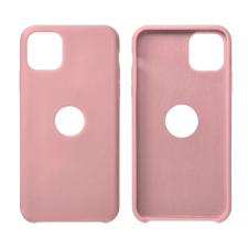  SILICONE PREMIUM tok IPHONE 14 rózsaszín (lyuk nélkül) tok és táska
