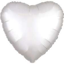  Silk White szív fólia lufi 43 cm party kellék