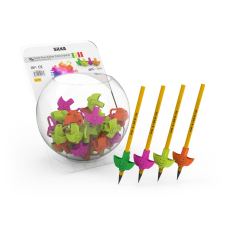 SILKA Ceruza markolat, fogássegítő, szilikon, smile, 72 db/display, Silka ceruza