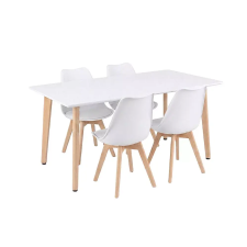  Silla 150 4+1 étkező garnitúra fehér-fehér bútor