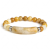 Silver Star Peridot női karkötő, barna, Yellow Jade, 23 cm