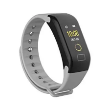 SilverHome Bluetooth aktivitásmérő színes kijelzővel - szürke szíj, vízálló F1C okosóra kellék