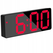 SilverHome Nagy kijelzős piros LED fényű ébresztőóra (hálózatról és elemmel is működtethető) ébresztőóra