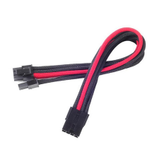  Silverstone 8-Pin EPS - 4+4-Pin  hosszabbító - 250mm fekete/piros modding