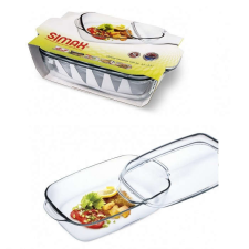 Simax hőálló üveg szögletes sütőtál fedővel 3,2 liter + 2,3 liter edény
