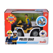 Simba Sam, a tűzoltó Rendőrségi quad figurával autópálya és játékautó