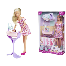 Simba Steffi Love Hello Baby - terhes játék baba kiegészítőkkel játékfigura
