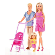Simba Toys Steffi Love - Terhes Steffi és Kevin babák kislányukkal (csomagolássérült) baba