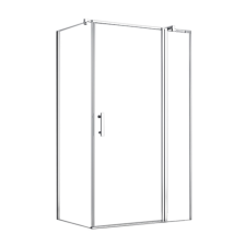 Simple 80x100 cm nyílóajtós aszimmetrikus zuhanykabin zuhanytálca nélkül kád, zuhanykabin