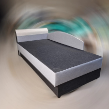  Simple Bed Grey izgalmas 200&#215;90 cm egyszemélyes ágy, ajándék puffal ágy és ágykellék