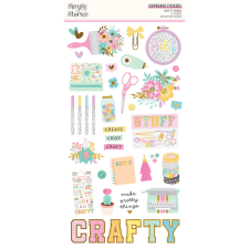 Simple Stories Crafty Things Chipboard matrica Chipboard Stickers 1 ív matrica