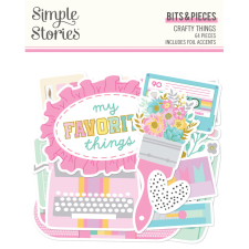 Simple Stories Crafty Things Kivágatok Bits & Pieces 1 csomag matrica