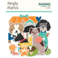Simple Stories Fur Baby Dog Kivágatok Bits & Pieces 1 csomag matrica
