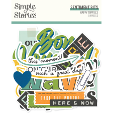 Simple Stories Happy Travels Kivágatok Sentiment Bits & Pieces 1 csomag matrica