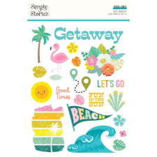 Simple Stories Just Beachy Matrica Rub-Ons 2 ív matrica