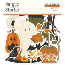 Simple Stories Kivágatok - Bits & Pieces - FaBOOlous (1 csomag) matrica