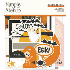 Simple Stories Kivágatok - Journal Bits &amp; Pieces - FaBOOlous (1 csomag) matrica