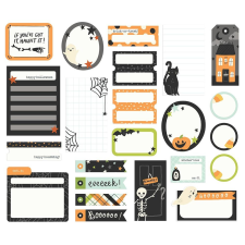 Simple Stories Kivágatok , Journal Bits / Simple Stories Spooky Nights (1 csomag) matrica