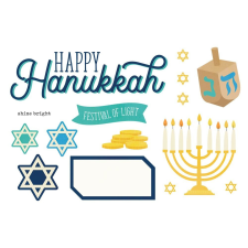 Simple Stories Kivágatok , Simple Pages / Simple Stories Happy Hanukkah (1 csomag) matrica