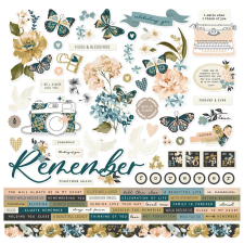 Simple Stories Matrica 12" (30 cm) - Cardstock Stickers - Remember (1 ív) matrica