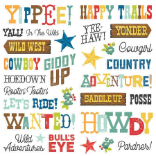 Simple Stories Matrica , Foam Stickers / Simple Stories Howdy! (2 ív) matrica