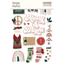 Simple Stories Matrica - Sticker Book - Boho Christmas (12 ív) matrica